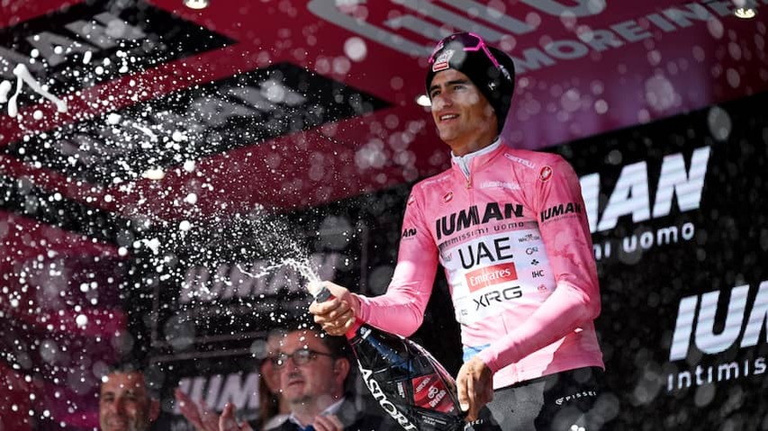 Cycling fabrics del Toro grins after thump in Giro: 'Only now realize that I am wearing pink'