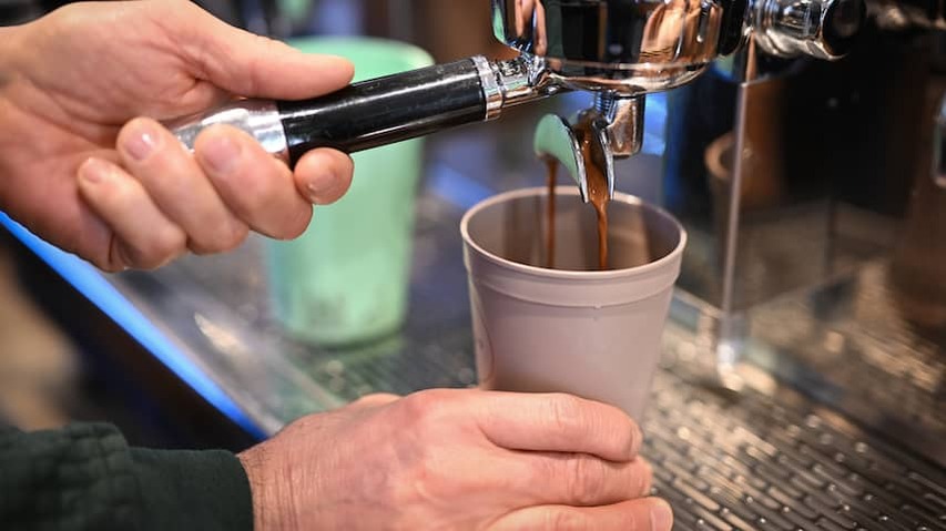 Coffee in reusable cup