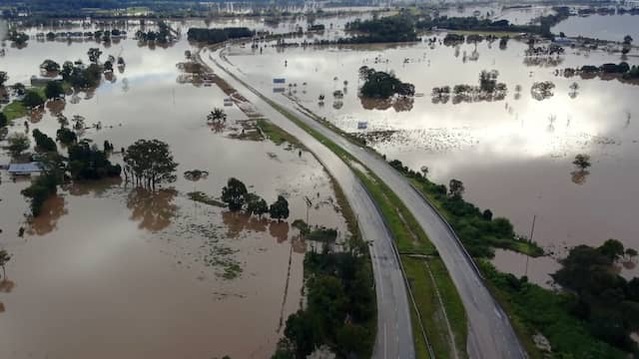 Air images show extent damage due to floods in Australia