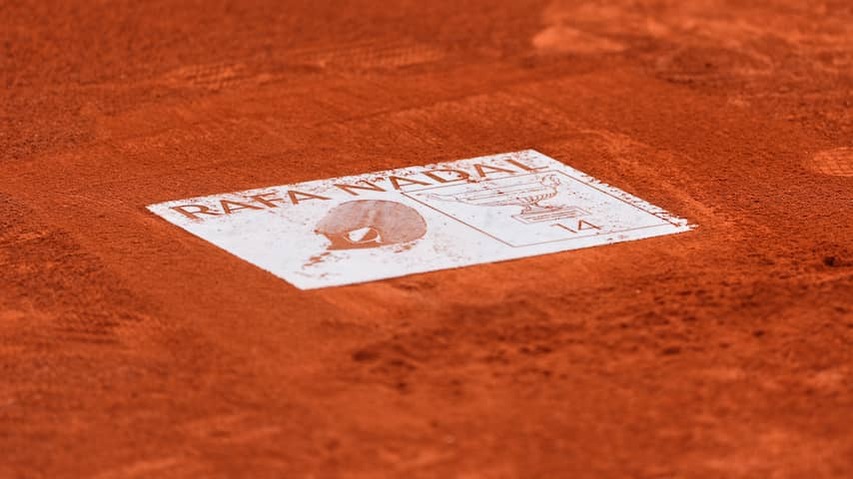 Nadal at farewell Roland Garros honored with footprint at Center Court