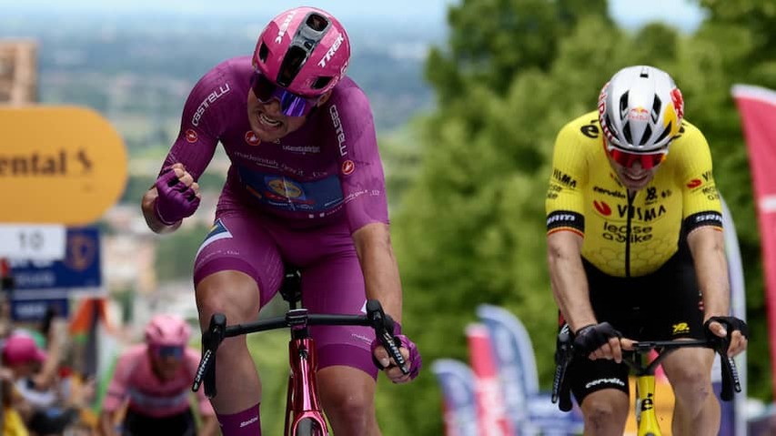 Pedersen beats Van Aert on a spicy climb and books fourth stage victory in Giro