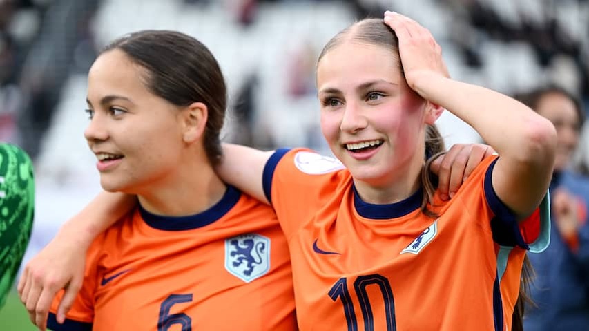 Dutch football players under 17 for the first time European champion