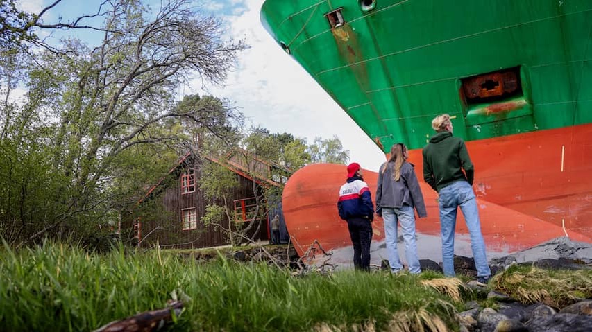 Huge cargo ship almost rammed Norwegian house because Stuurman fell asleep