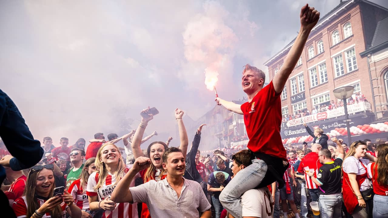 Image from Video: Volksfeest in Eindhoven after the PSV championship