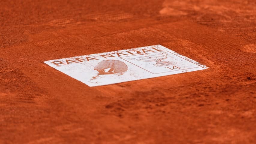 Nadal at farewell Roland Garros honored with footprint on CenterCourt