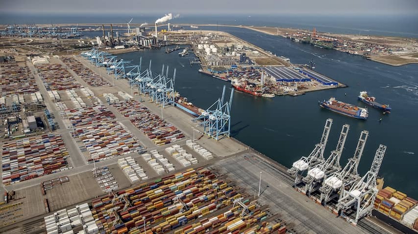 Container terminal on the Maasvlakte