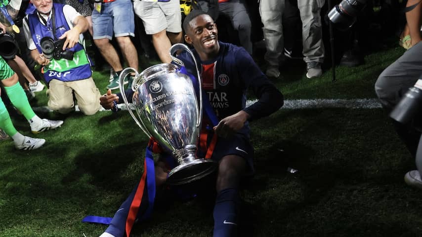 Dembélé voted best player after CL title PSG, Dumfries is missing in team
