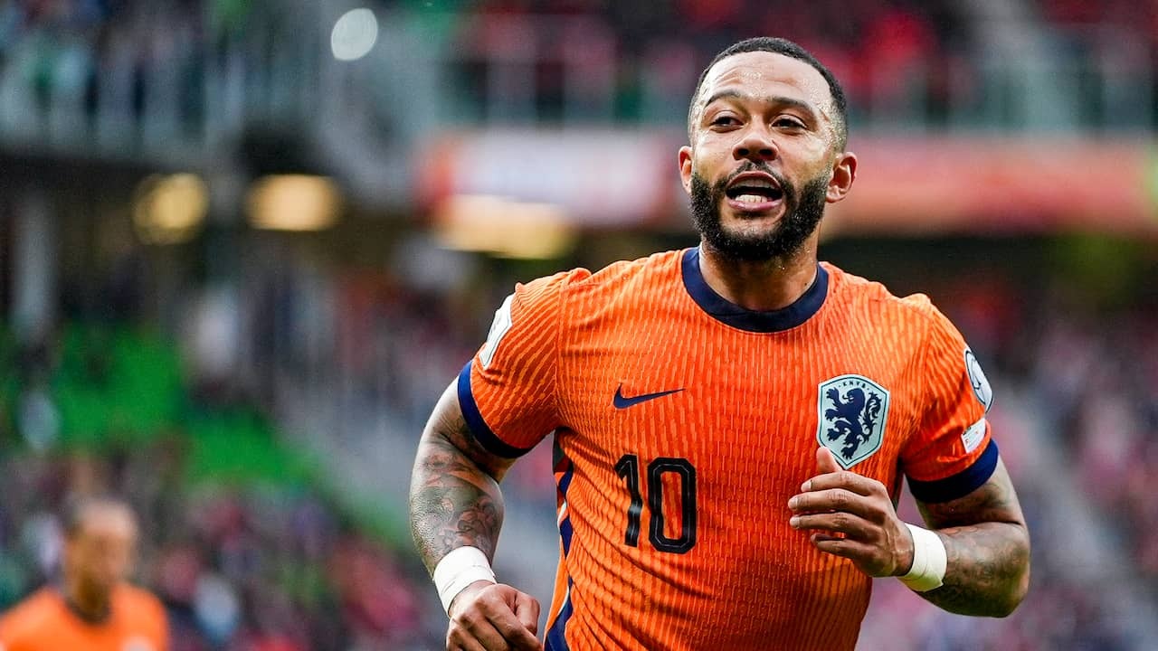 Image from Video: Memphis Equals van Persie Duration Goal-Rich Victory about Malta