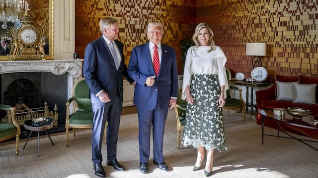 Image from Video: Royal Couple Gets Photographed with Trump in Palace Huis ten Bosch