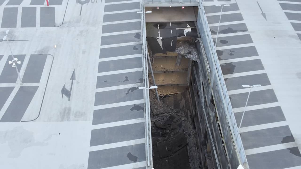 Image from Video: Drone films havoc in the Nieuwegein parking garage up close