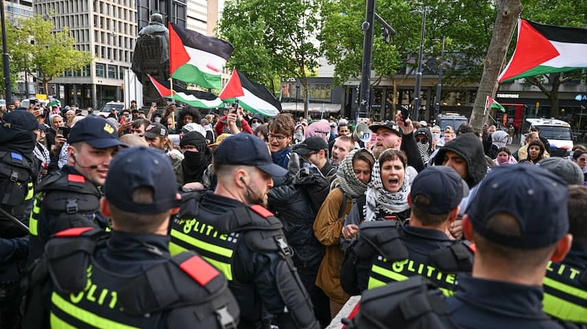 Agent abused at Demonstration Rotterdam, arrested dozens of demonstrators