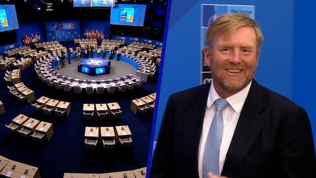 Image from video: King is given a tour of World Forum in The Hague