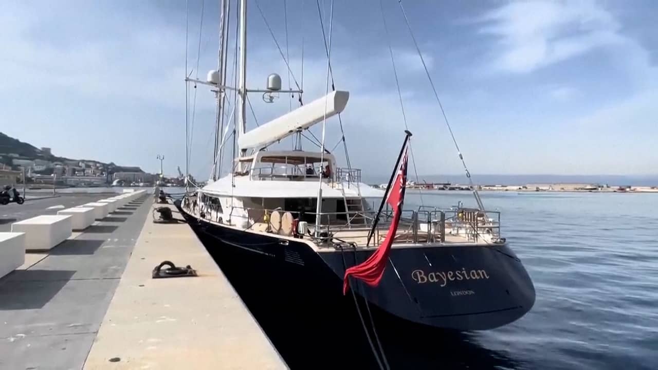 Image from video: This was the sailing yacht that sank off the coast in Sicily