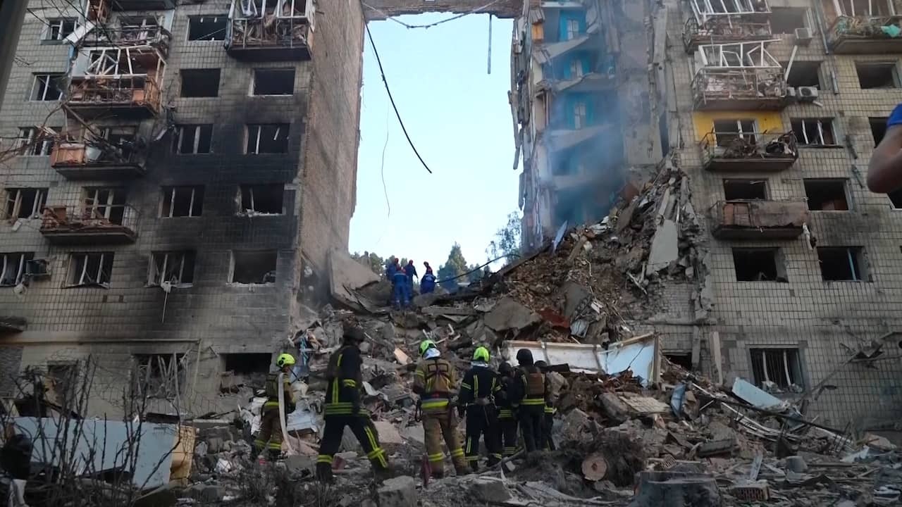 Image from Video: Flat in Kyiv in ruins after the heaviest Russian attack in months