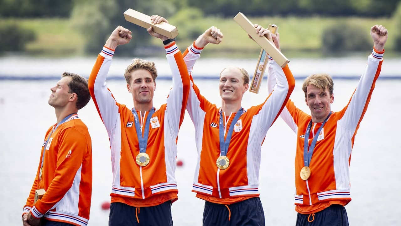 Image from Video: Quadruple Sculls Row to First Dutch Medal in Paris