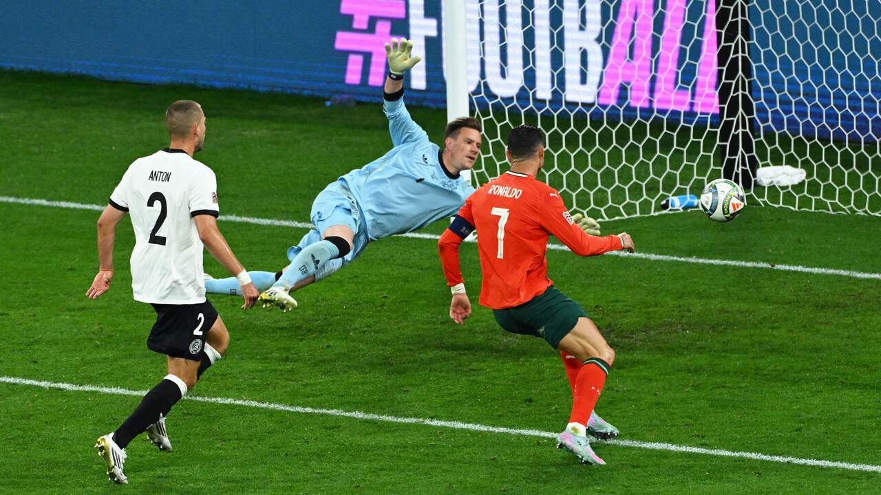 Image from Video: Ronaldo Puts Portugal Ahead in Nations League Semi-Final Against Germany
