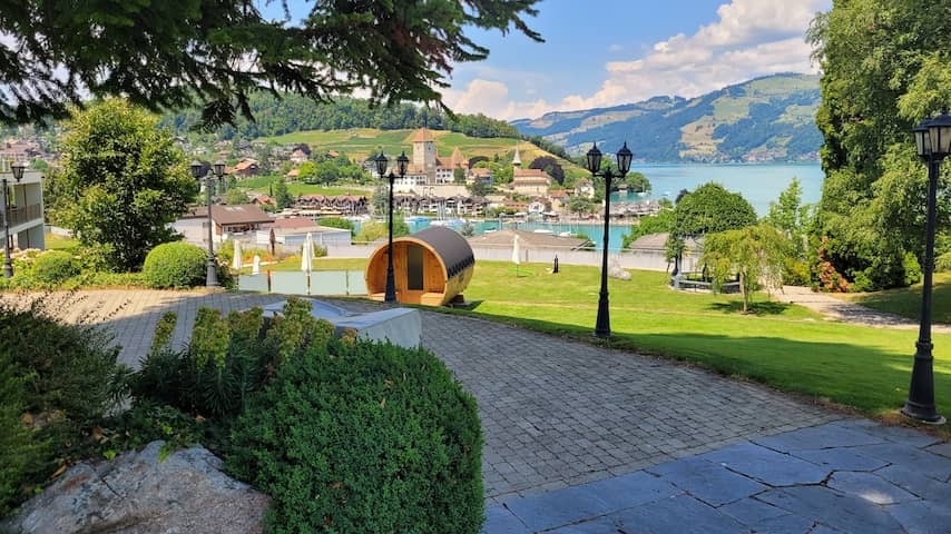 Clog on roundabout and idyllic view: the hotel of Orange during the European Championship