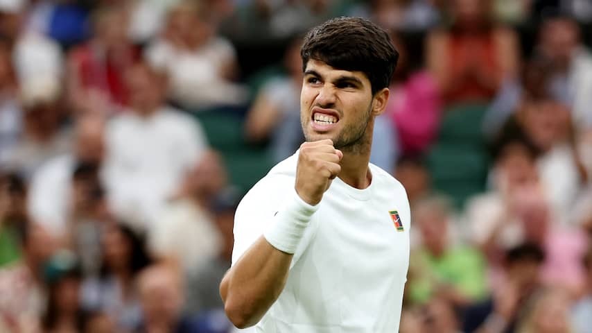 Defending champion Alcaraz to quarterfinals Wimbledon after false start against Rublev