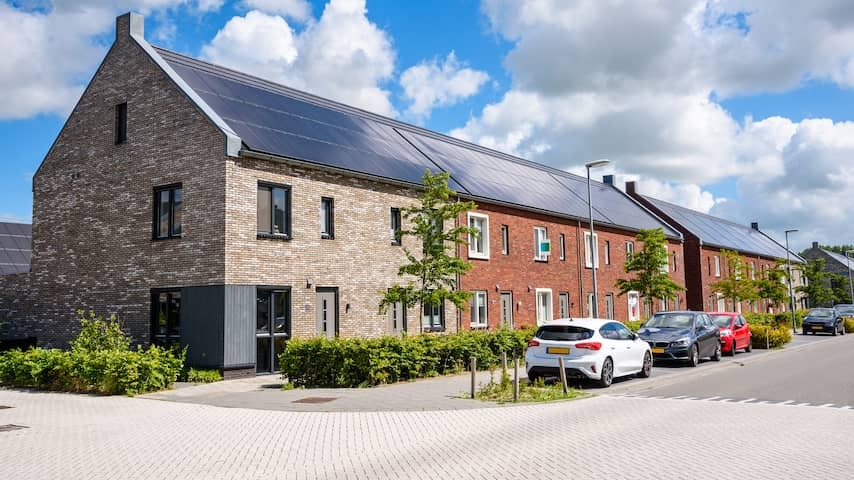 Solar panels terraced houses