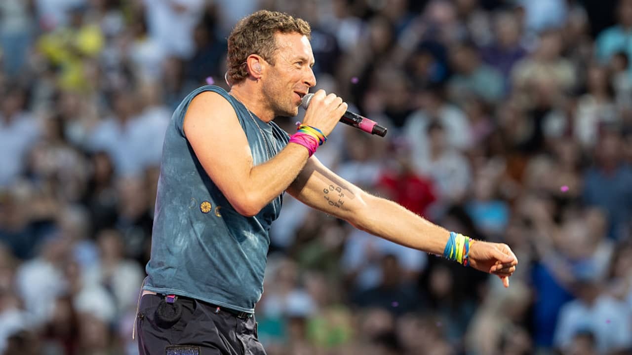 Image from Video: Chris Martin Warns Laughingly That Concertgoers Will Be Shown Large On Screen
