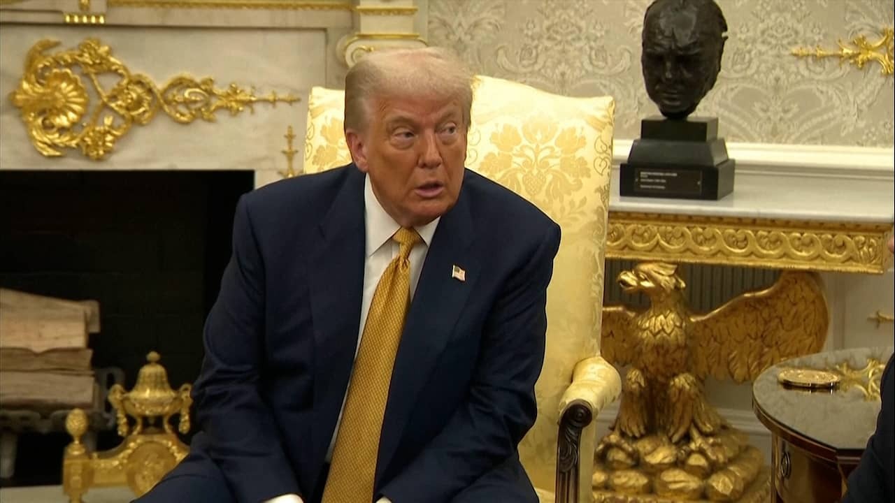 Image from Video: Trump Says He knows nothing about plan to interrogate Epstein Hechman