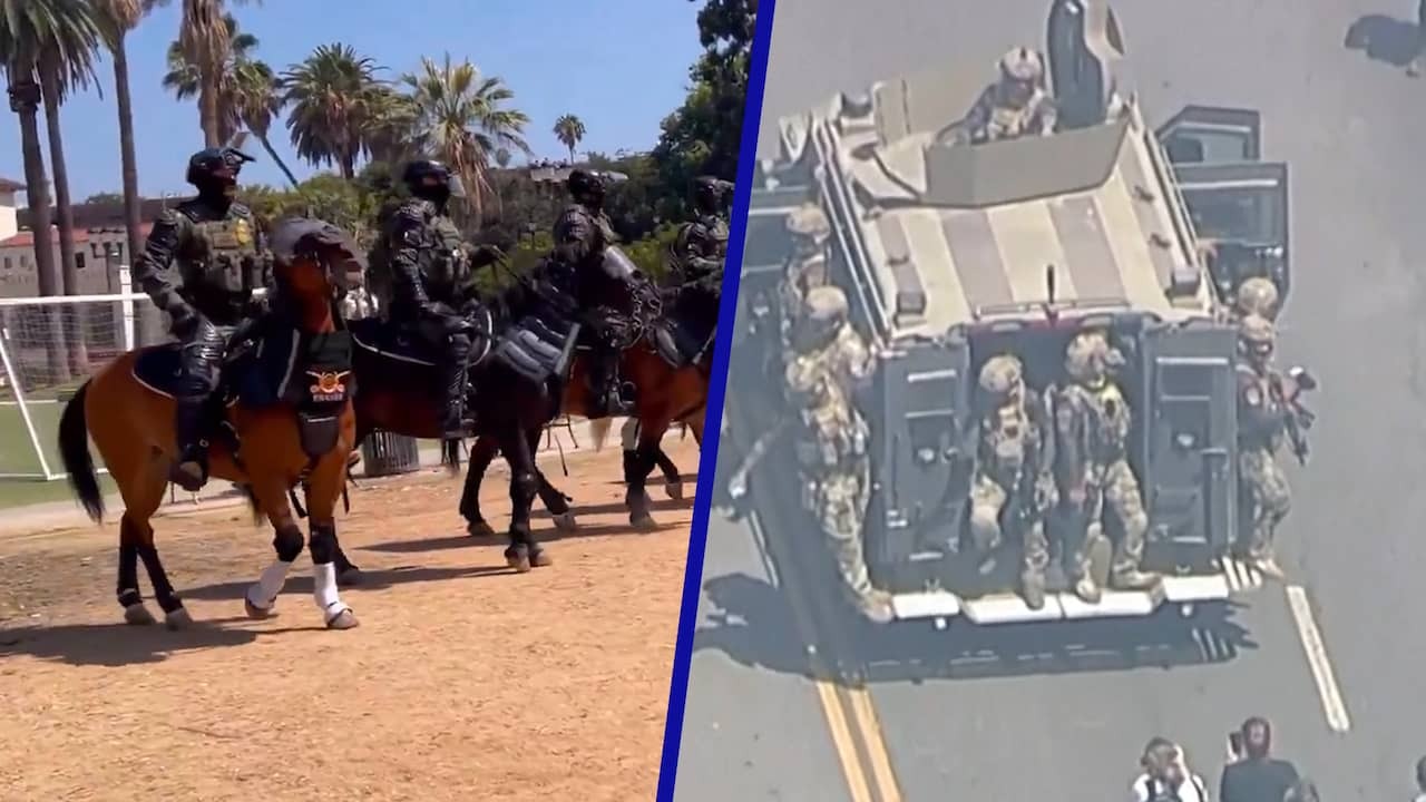 Image from Video: American Troops Patrol Migrant Neighborhood Los Angeles