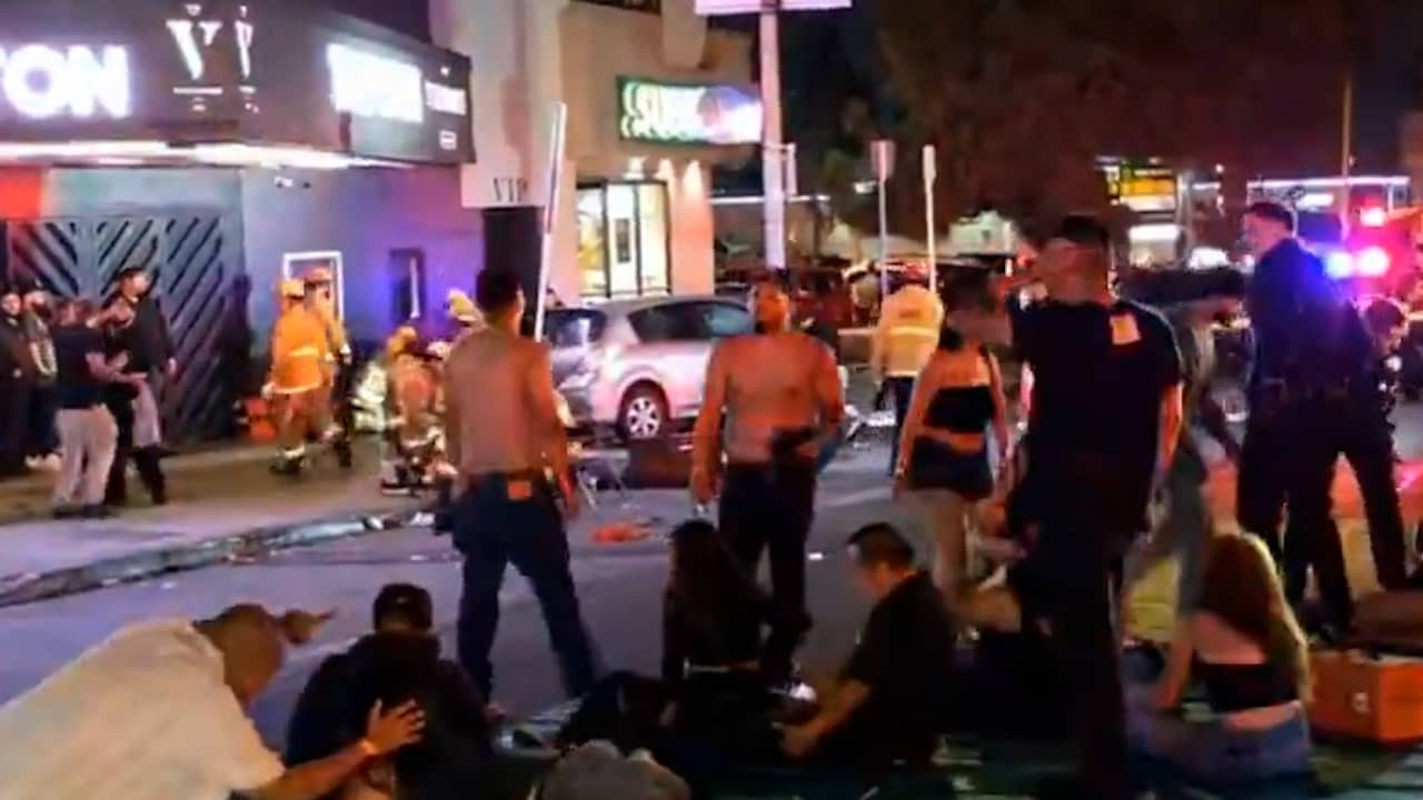 Image from video: Emergency services take care of victims of collision in LA