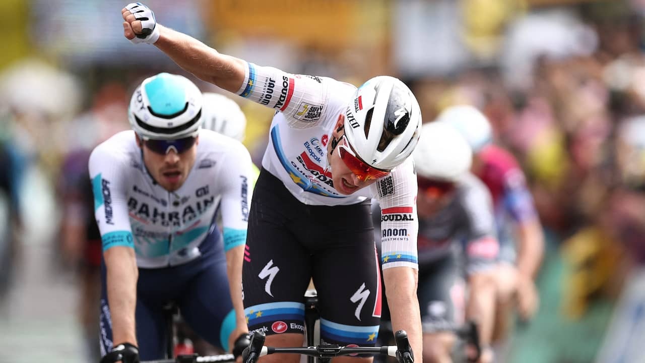 Image from Video: Merlier Sprints Fits Milan in the Final Meters and Wins the Third Tour Stage