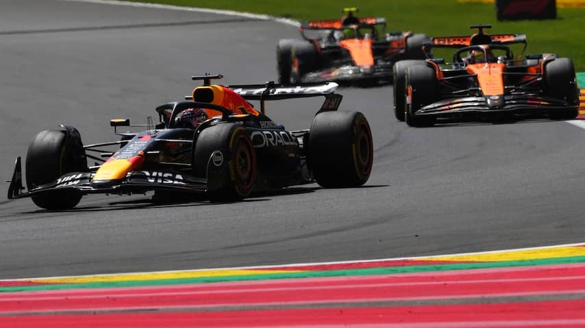 Verstappen keeps fast McLarens behind him and wins Sprintrace in Belgium