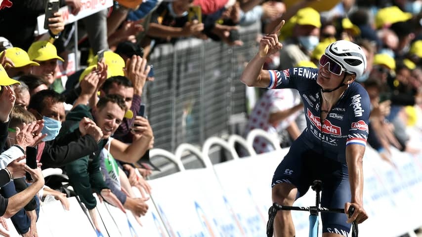 Van der Poel returns to a special Tour climb in yellow sweater: 'That's very beautiful'