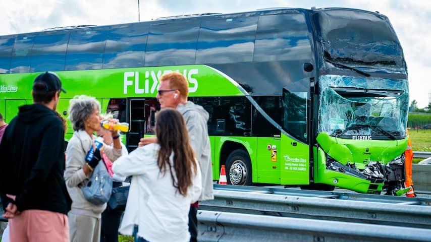 A4 free again after accident with clashing buses in which 66 people were sitting