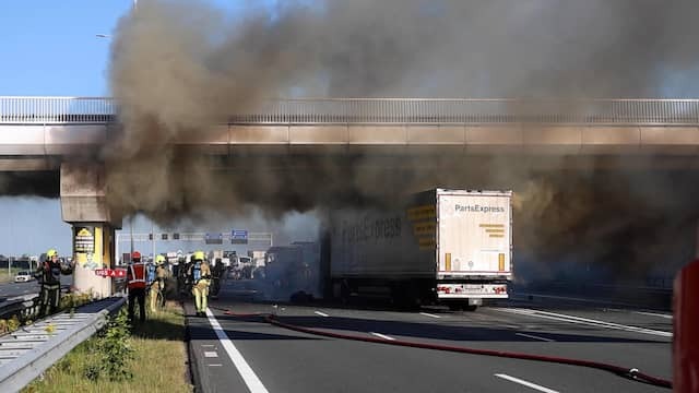 Smoke clouds rise above A9 after fatal accident