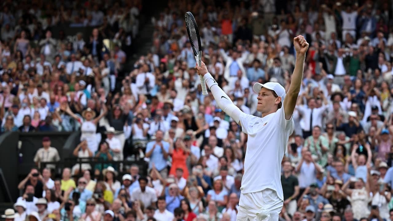 Image from Video: Watch Sinner's Winning Point in The Wimbledon Final
