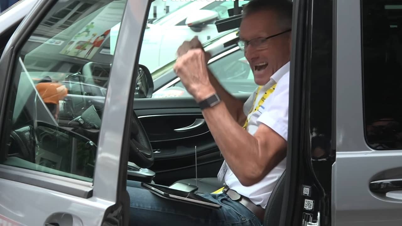 Image from Video: Father Van der Poel is winning his son stage: 'You have to cherish these moments like this'