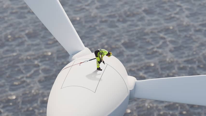 Wind turbine at sea