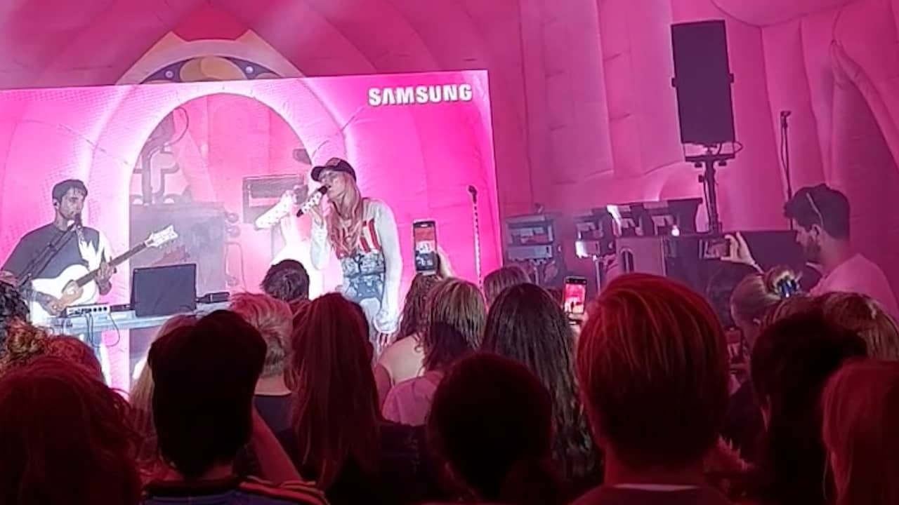 Image from Video: S10 Performs in Pink Bouncy Castle