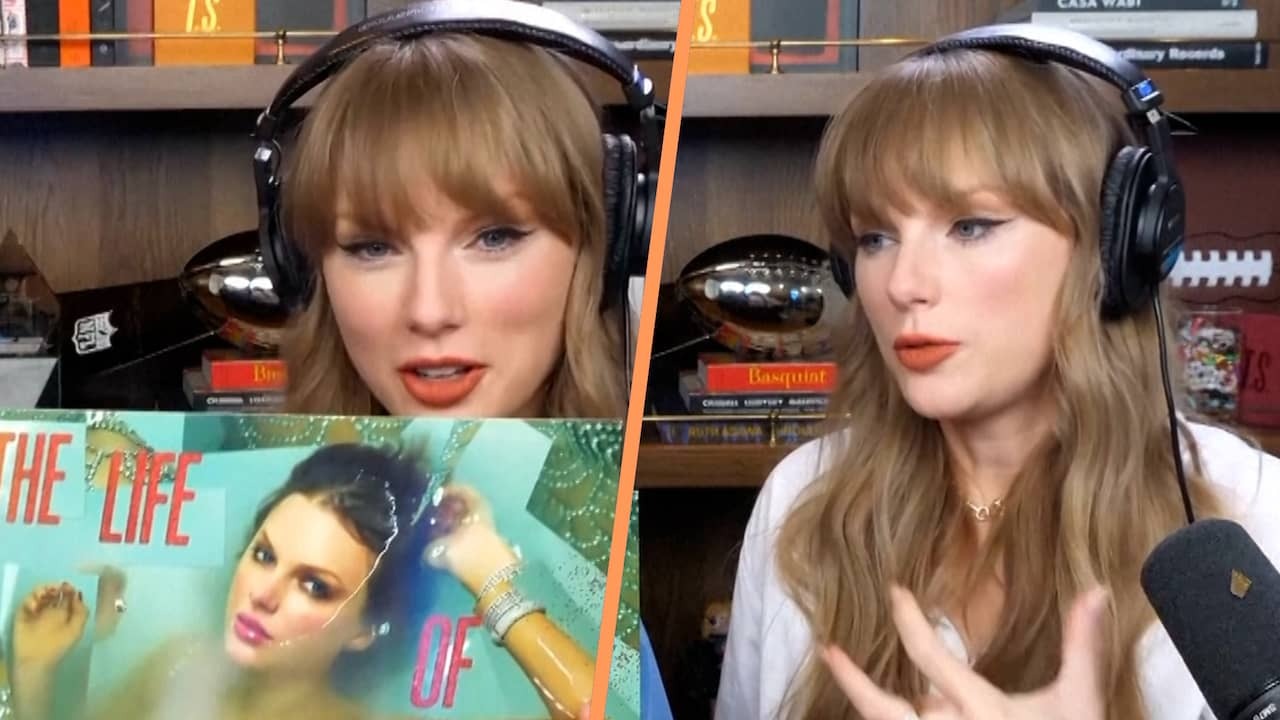 Image from Video: Taylor Swift Shares album cover in Podcast: 'Twelve Bangers'