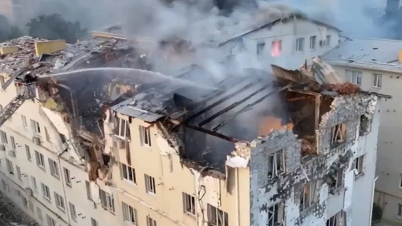 Image from Video: Drone movies Damage in Kharkiv After Russian Drone Attack