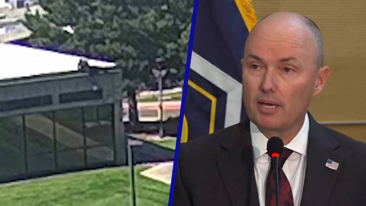 Image from video: Governor announces identity suspected murder Charlie Kirk: "We have him"