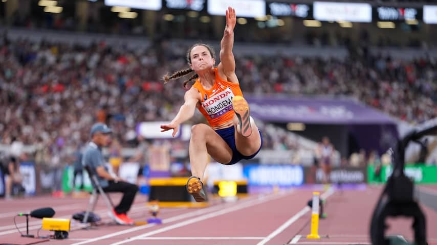 Hondema 7th in World Championship-final long jump, clover day after silver by 400 meters