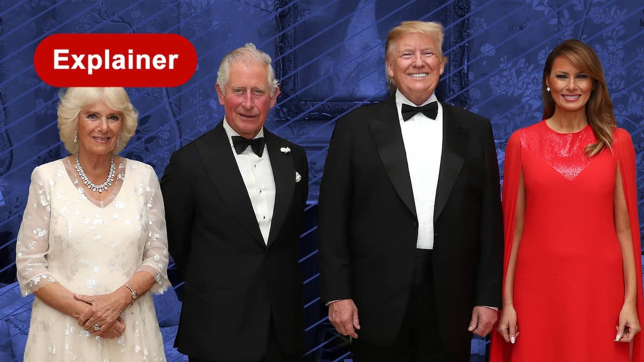 Image from video: Trump is so crazy on the British Royals: 'Most beautiful evening in my life'