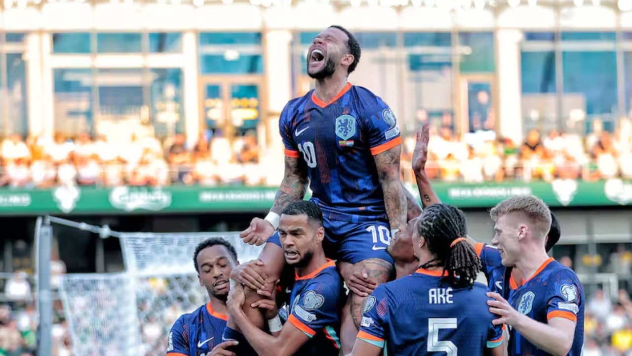 Image from Video: Oranje, partly due to Record goal Memphis, NIPT van Lithuania