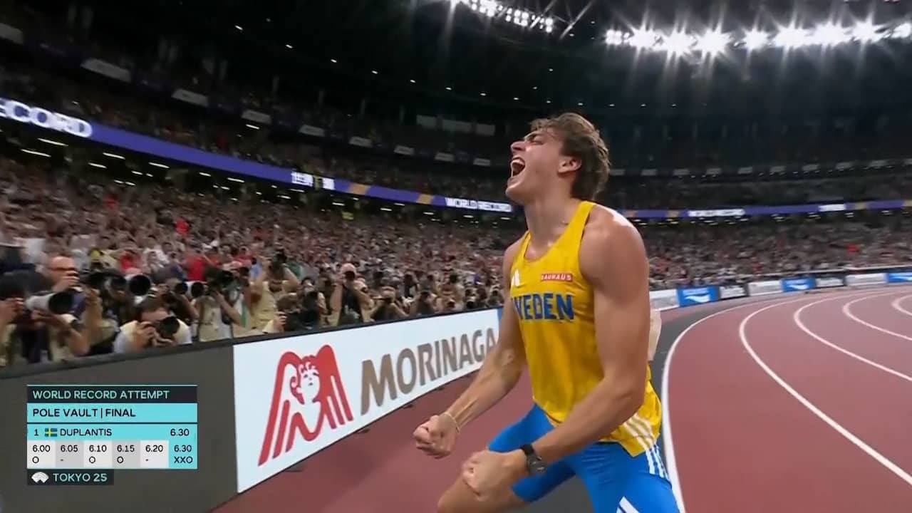 Image from Video: Duplantis Jumps Higher Than Ever and Breaks World Record
