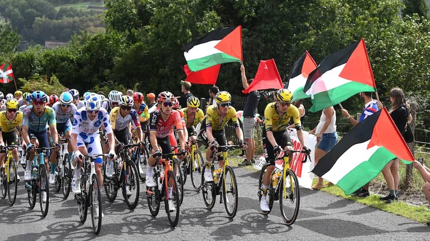 No stage winner in Vuelta by Pro-Palestinian protests in the Bilbao finish place