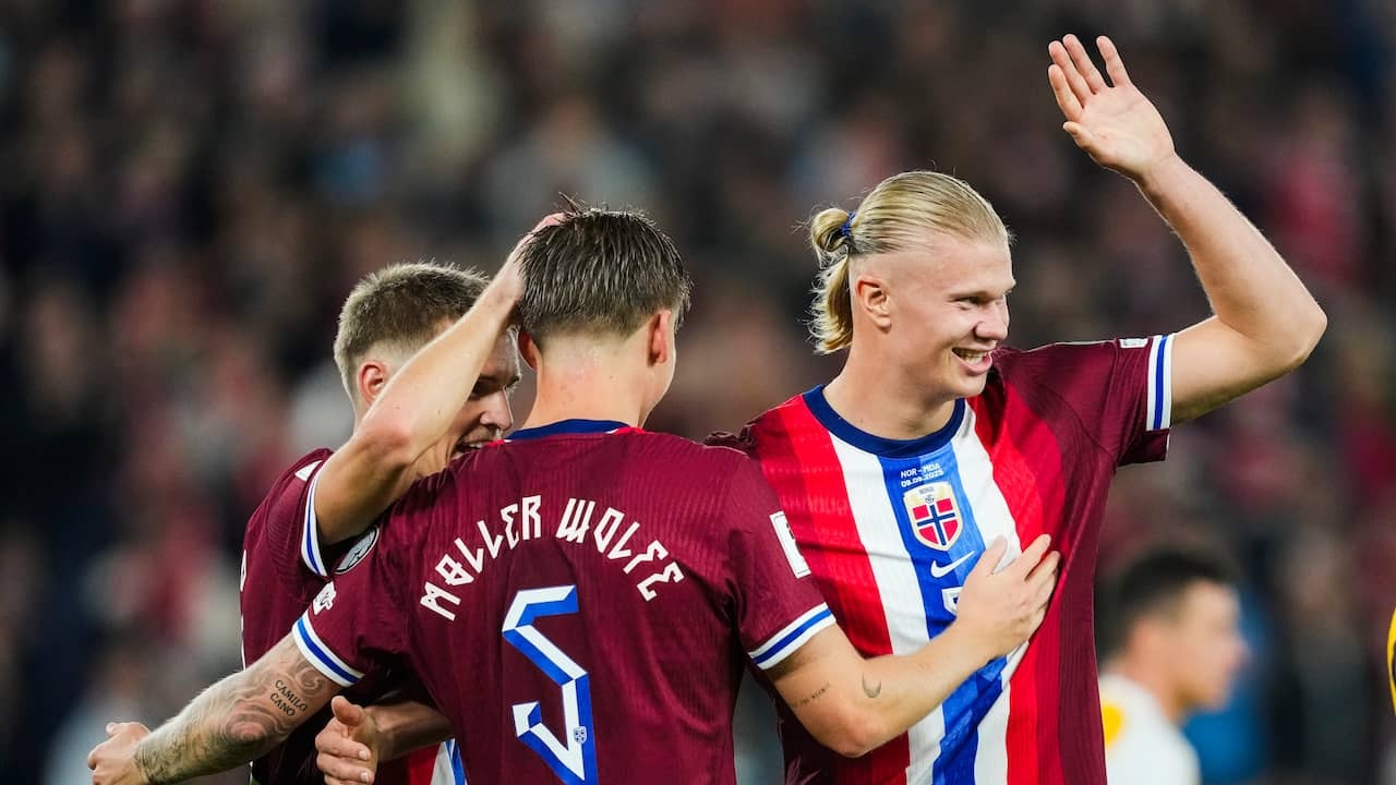 Image from Video: Haaland and Norway Humiliate Moldova in World Cup Qualification: 11-1