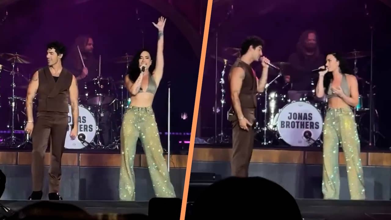 Image from Video: Demi Lovato Gives Surprise Performance Turning Jonas Brothers Concert