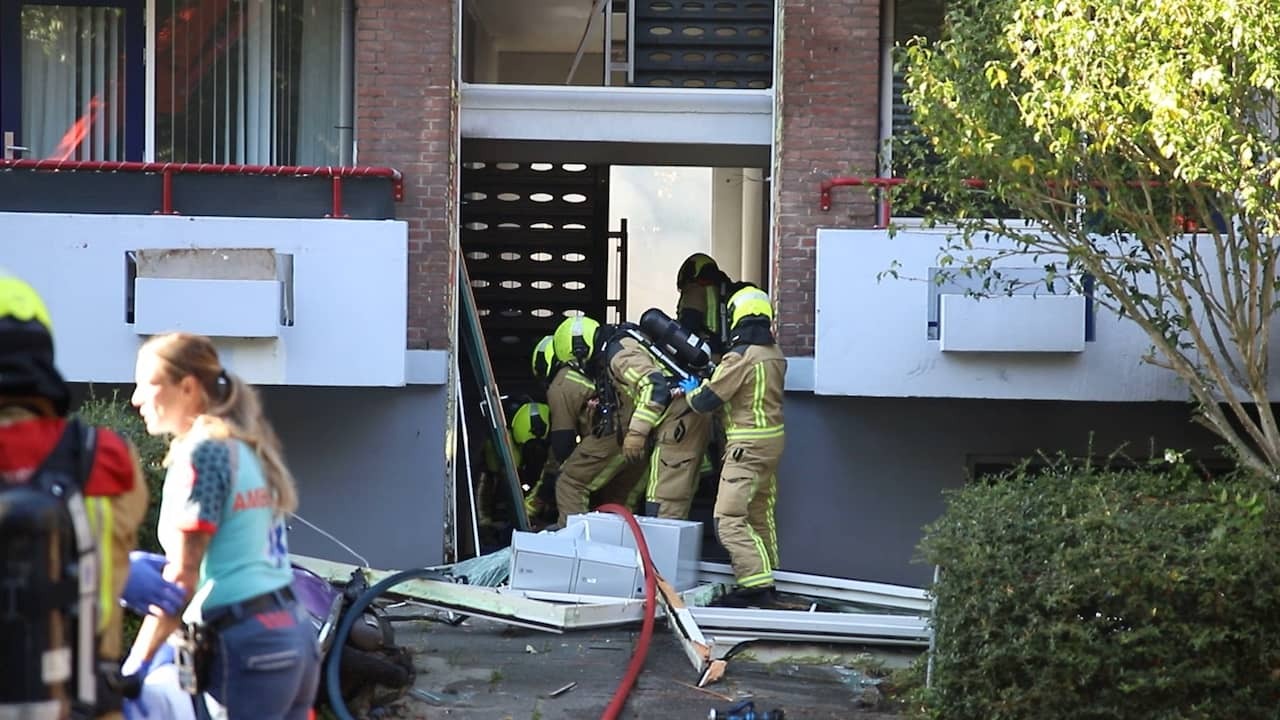 Image From Video: Much Damage and Smoke at Apartment Building the Hague After Large Explosion
