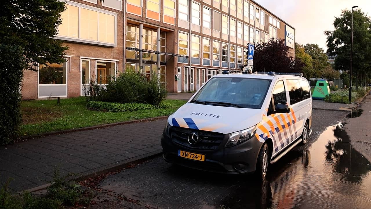 Image from Video: Police at Closed Secondary School in Beverwijk
