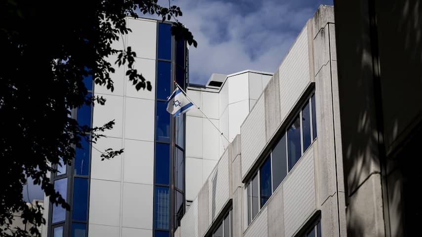 Destruction caused by Israeli embassy The Hague, the suspect arrested